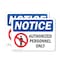 Signmission Authorized Personnel Only OSHA Notice Sign, Plastic, 10in W x 7in L, 2PK OS-2PACK-NS-P-710-L-15276 - alternate 1